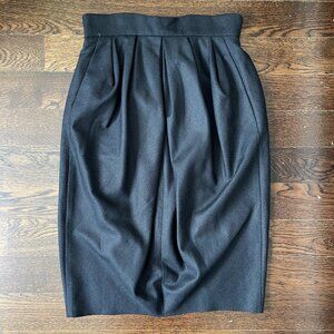 Designer Lined Skirt by David Szeto Paris-Silk/Wool Blend-Size 42(US8)
